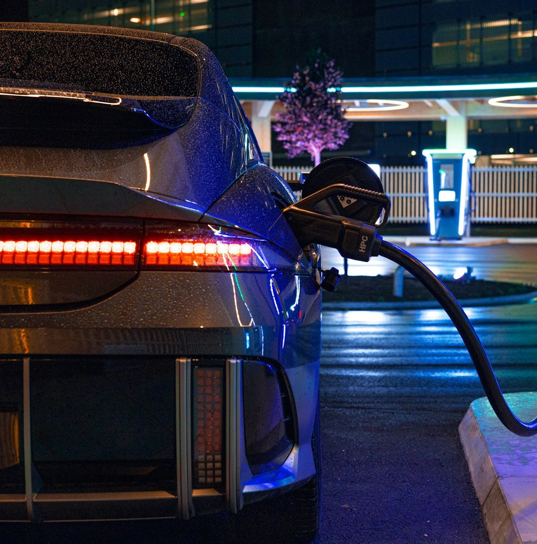 electric luxury car charging