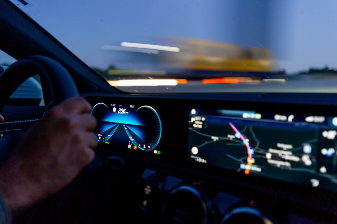 autonomous driving car on highway