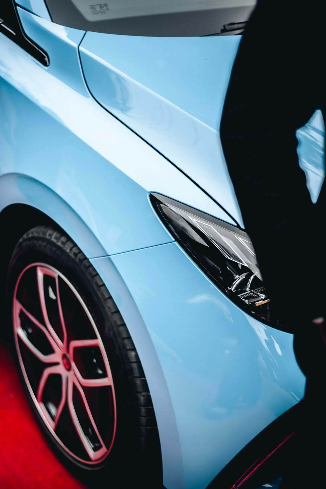 person choosing luxury car
