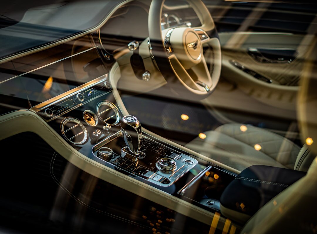 luxury car dashboard with screens