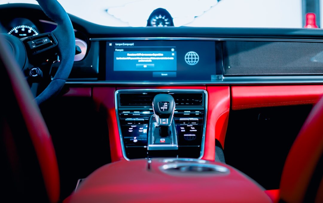 luxury car interior details